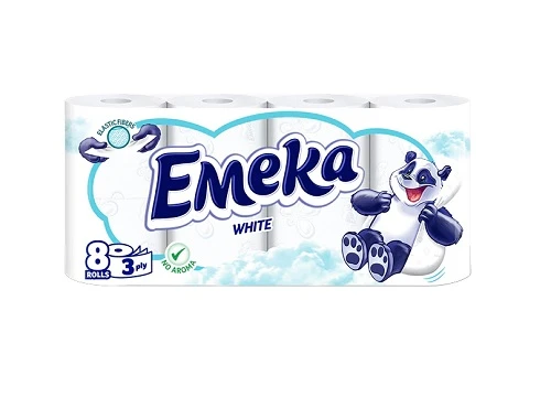 Hartie igienica Emeka White 3 straturi 8 role